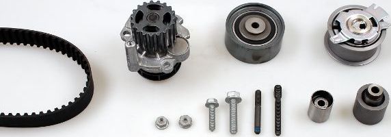 Помпа (водяной насос) с комплектом ремня ГРМ Hepu для Audi A4 IV (B8) 2008-2015. Артикул PK06543