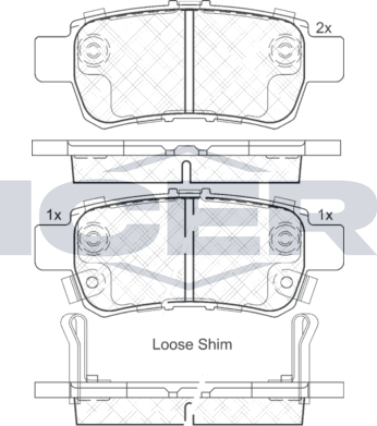 Тормозные колодки Icer. Артикул 181941