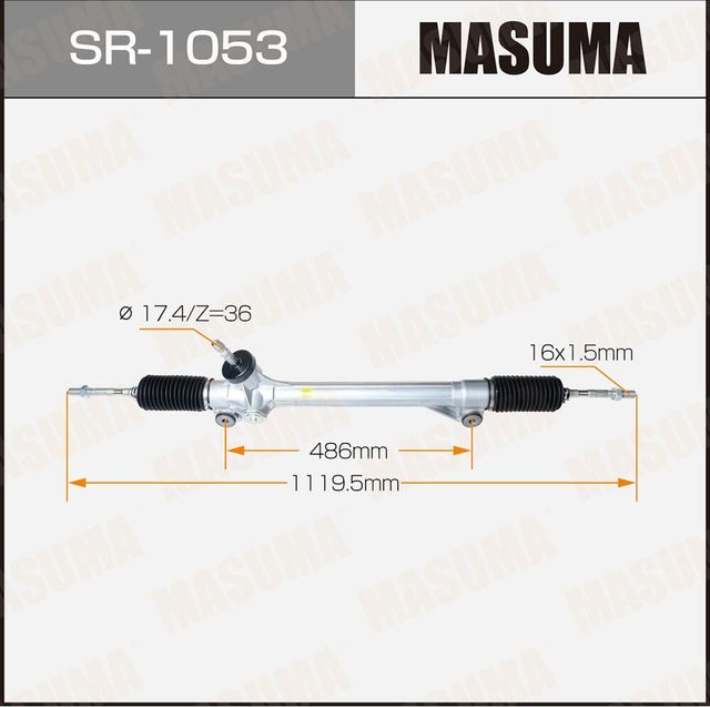 Рейка рулевая MASUMA, HIGHLANDER / GSU40L, GSU45L LHD (левый руль) Masuma. Артикул SR1053