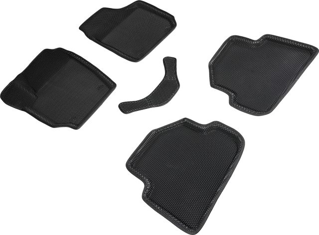 Коврики Seintex 3D EVA Соты для салона Skoda Fabia II 2007-2014 ЧЕРНЫЕ. Артикул 95440