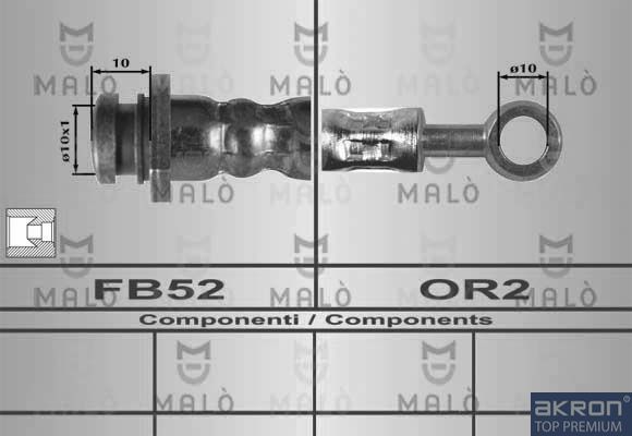 Тормозной шланг Malò. Артикул 80230