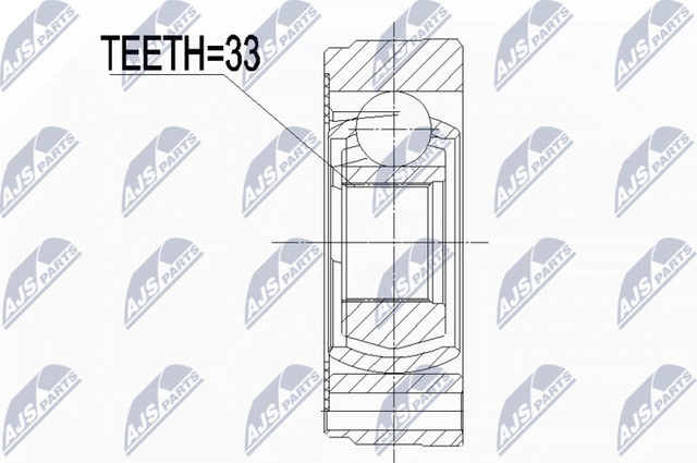 Шрус внутренний (граната) NTY. Артикул NPW-VW-068