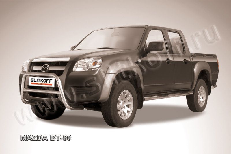 Кенгурятник Slitkoff d57 низкий для Mazda BT-50 I 2006-2011. Артикул MZB005