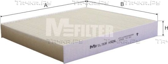 Салонный фильтр MFilter для Nissan Primera P12 2002-2008. Артикул K 926