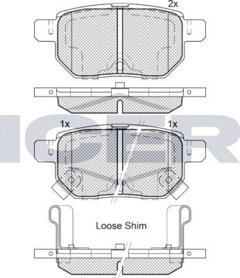 Тормозные колодки Icer. Артикул 181947