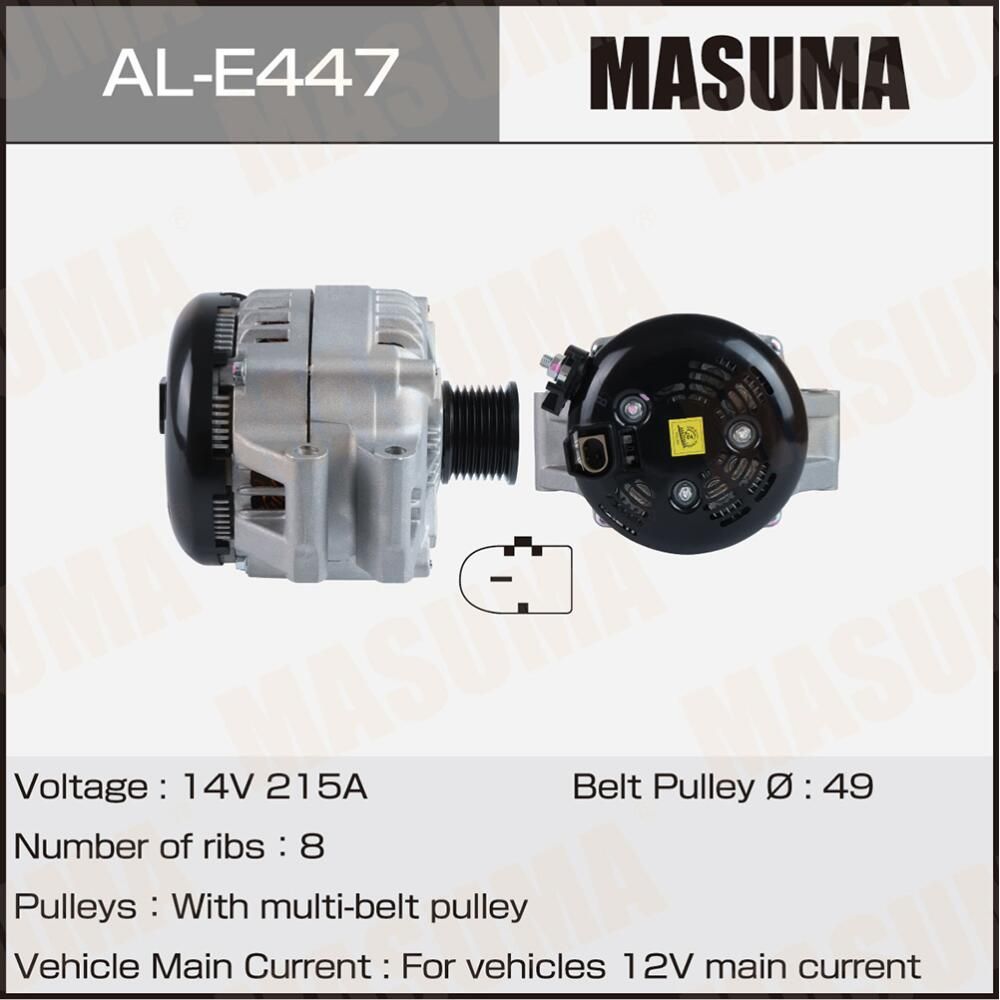 Генератор MASUMA, BMW / N55B30 (14V/215A). Артикул ALE447