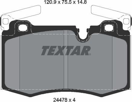 Тормозные колодки Textar Q+ передние для MINI Hatch II (R56) 2006-2013. Артикул 2447801