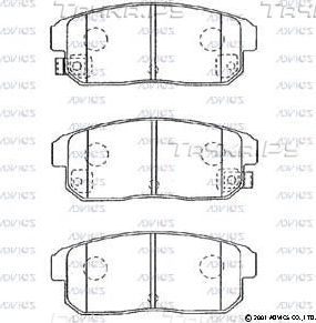 Тормозные колодки Advics передние для Nissan 100NX 1990-1994. Артикул SN594P