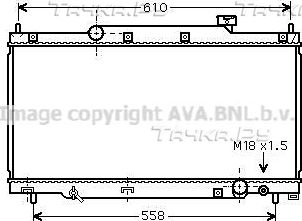 Радиатор охлаждения двигателя AVA. Артикул HD2164