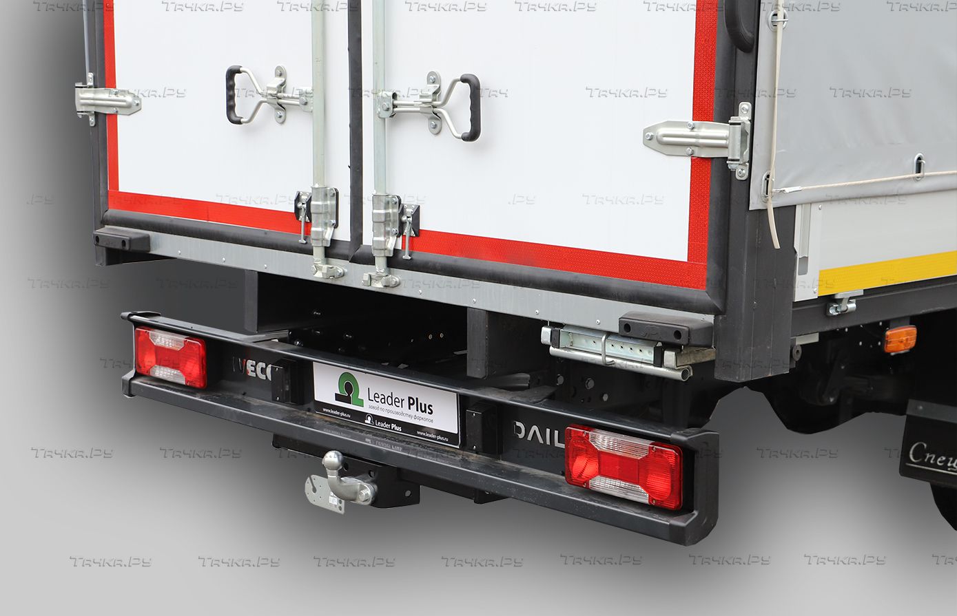 Фаркоп Лидер-Плюс для Iveco Daily VI (шасси с двойными колесами) 2014-2026. Фланцевое крепление. Артикул I101-FC