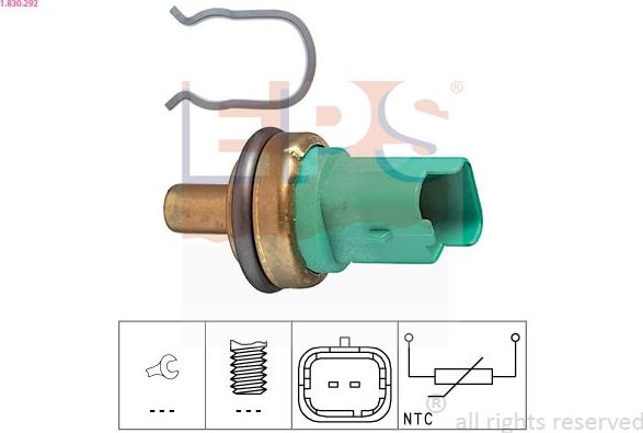 Датчик темп. двиг. сендер EPS Made in Italy - OE Equivalent. Артикул 1.830.292