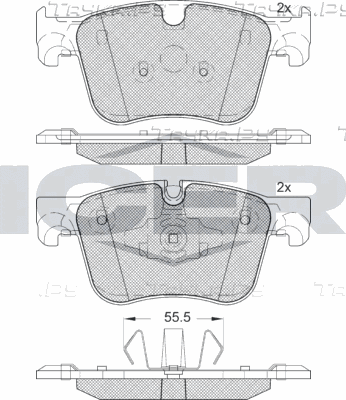 Тормозные колодки Icer передние для Citroen C4 II 2013-2026. Артикул 182166-203