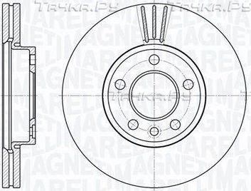 Тормозной диск Magneti Marelli передний для Volkswagen Multivan T5 2003-2015. Артикул 361302040316