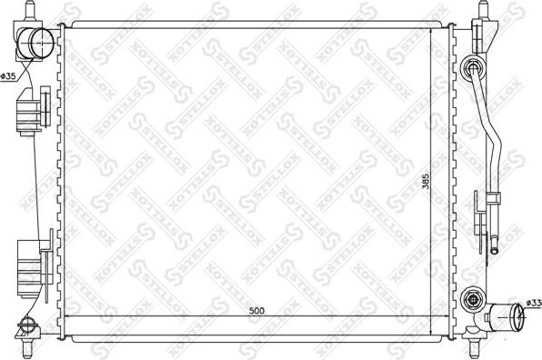 Радиатор охлаждения двигателя Stellox. Артикул 10-26518-SX