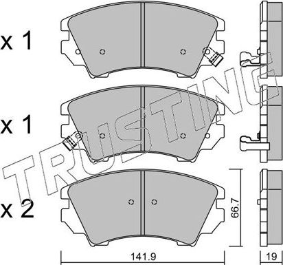 Тормозные колодки Trusting. Артикул 859.0