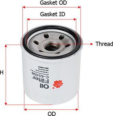 Масляный фильтр Sakura для UZ-Daewoo Gentra 2013-2024. Артикул C-65400