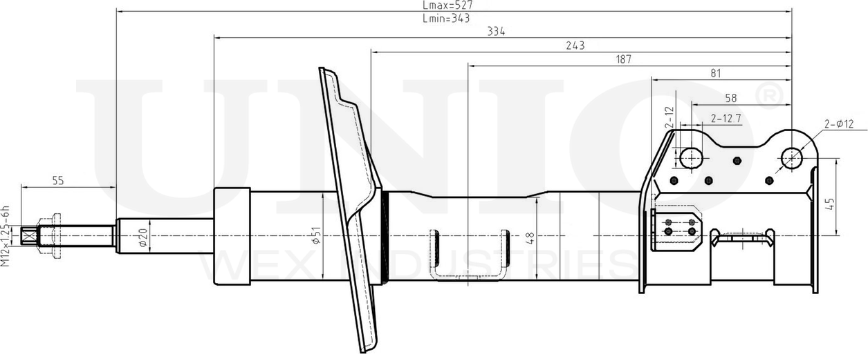 Амортизатор подвески (Unio). Артикул SAB-10788