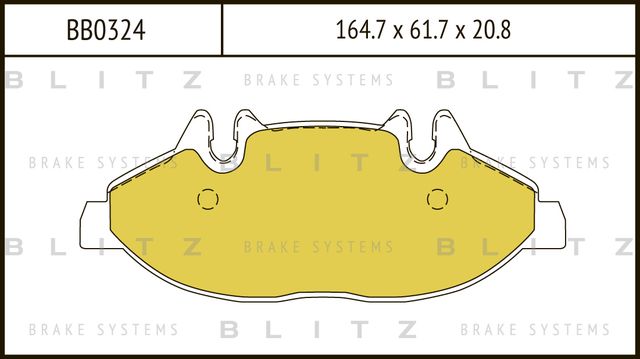 Колодки тормозные MB W639 03- перед. (Blitz). Артикул BB0324