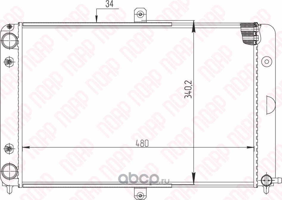 РАДИАТОР ВАЗ-21082 (21082-1301012) АВТО-РАДИАТОР (Поар). Артикул POAROX01082