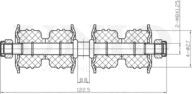 Тяга/стойка стабилизатора (Unio). Артикул SSP-50014