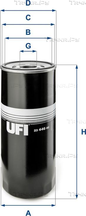 Масляный фильтр UFI для Volvo  FMX II 2013-2026. Артикул 23.446.00