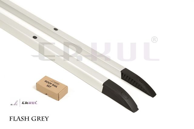 Рейлинги интегрированные Flush для Volkswagen T5 длинная база 2003-2015 СЕРЕБРИСТЫЕ. Артикул 37.FSH.01.03.US.G