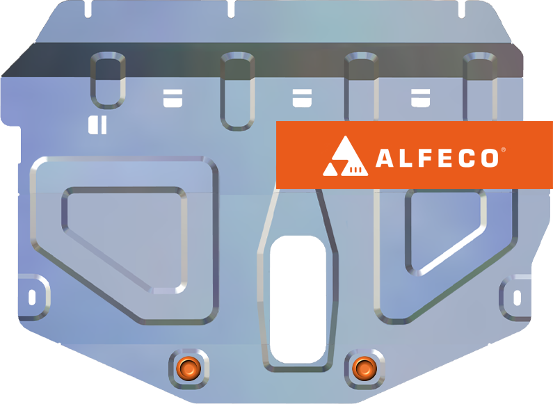 Защита алюминиевая Alfeco (4мм) для картера и КПП Haval Dargo 4WD 2022-2026. Артикул ALF.55.07 AL4