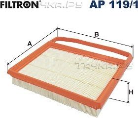 Воздушный фильтр Filtron. Артикул AP 119/1