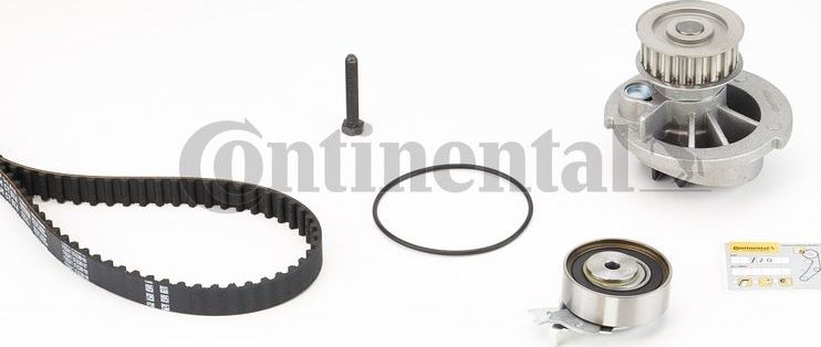 Помпа (водяной насос) с комплектом ремня ГРМ ContiTech. Артикул CT874WP1