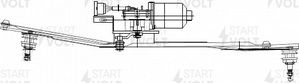 Трапеция стеклоочистителя (дворника) (в сборе) StartVOLT (Стальная труба) передний для УАЗ Patriot I 2004-2025. Артикул VWA 03063