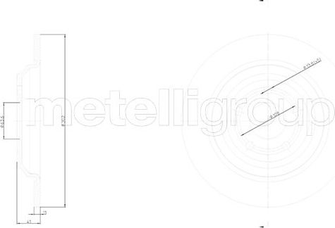 Тормозной диск Trusting для Ford Kuga III 2019-2026. Артикул DF1879