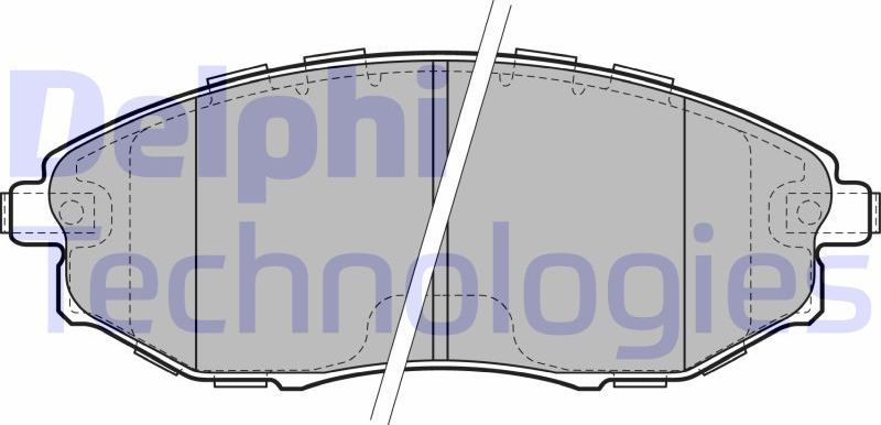 Тормозные колодки Delphi (Low-Metallic). Артикул LP2183