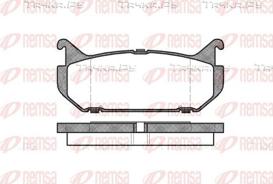 Тормозные колодки Remsa задние для Mazda Xedos 6 1992-1999. Артикул 0416.00