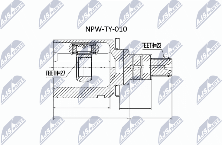 Шрус внутренний (граната) NTY. Артикул NPW-TY-010
