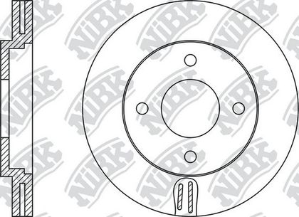 Тормозной диск NiBK передний для Mitsubishi Colt VI (Z20/Z30) 2004-2012. Артикул RN1212