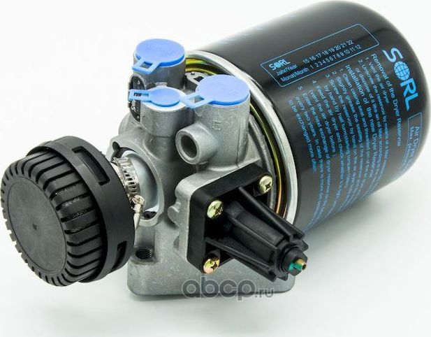 Осушитель воздуха МАЗ,КАМАЗ,ПАЗ(АВРОРА),ЛИАЗ (24V, 3 выхода) SORL Sorl. Артикул 35110033340