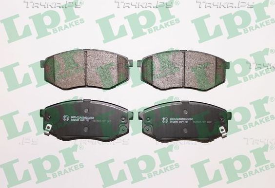 Тормозные колодки LPR передние для Kia Soul II 2014-2019. Артикул 05P1757