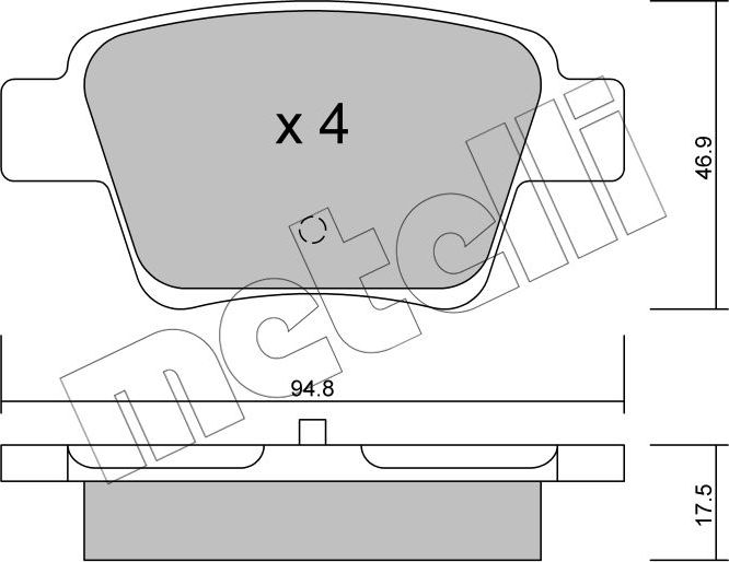 Тормозные колодки Metelli. Артикул 22-0639-0