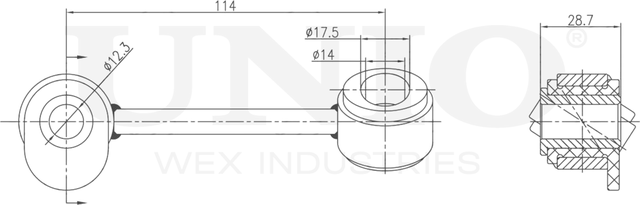Тяга/стойка стабилизатора (Unio). Артикул SSP-50207