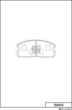 Тормозные колодки MK Kashiyama передние для Rover Streetwise 2003-2005. Артикул D6010