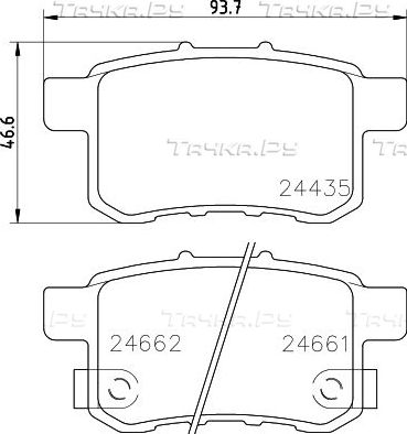 Тормозные колодки Nisshinbo задние для BYD F6 2008-2014. Артикул NP8009