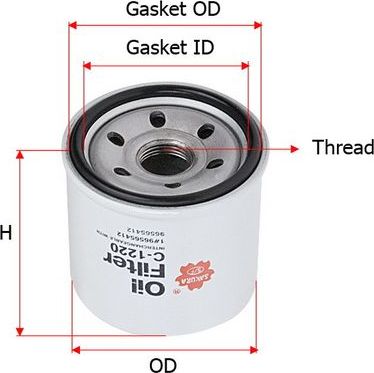 Масляный фильтр Sakura. Артикул C-1220