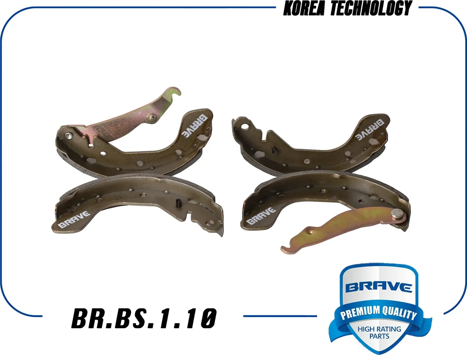 Колодка тормозная задняя (Brave) Brave. Артикул BR.BS.1.10