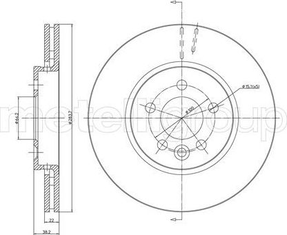 Тормозной диск Trusting передний для Rover 75 I 1999-2005. Артикул DF823