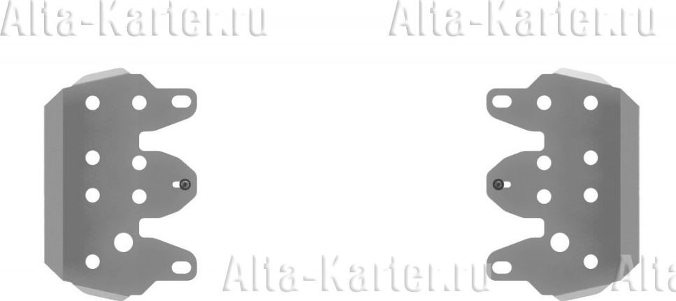 Защита Storm для порогов квадроцикла Yamaha Grizzly 550/700 2007-2026. Артикул 40.1551