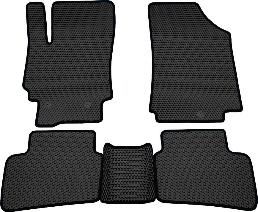 Коврики Rezkon EVA Соты для салона Hyundai Creta I 2016-2021 Черный кант. Артикул 9120065101