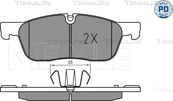 Тормозные колодки Meyle PD передние для Jaguar XF II 2015-2026. Артикул 025 221 4519/PD