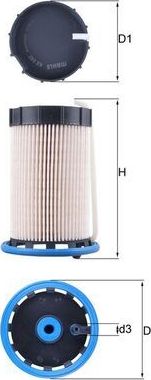 Топливный фильтр Mahle-Knecht. Артикул KX 592