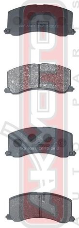 Тормозные колодки Akyoto Packing AKYOTO. Артикул AKD-9381