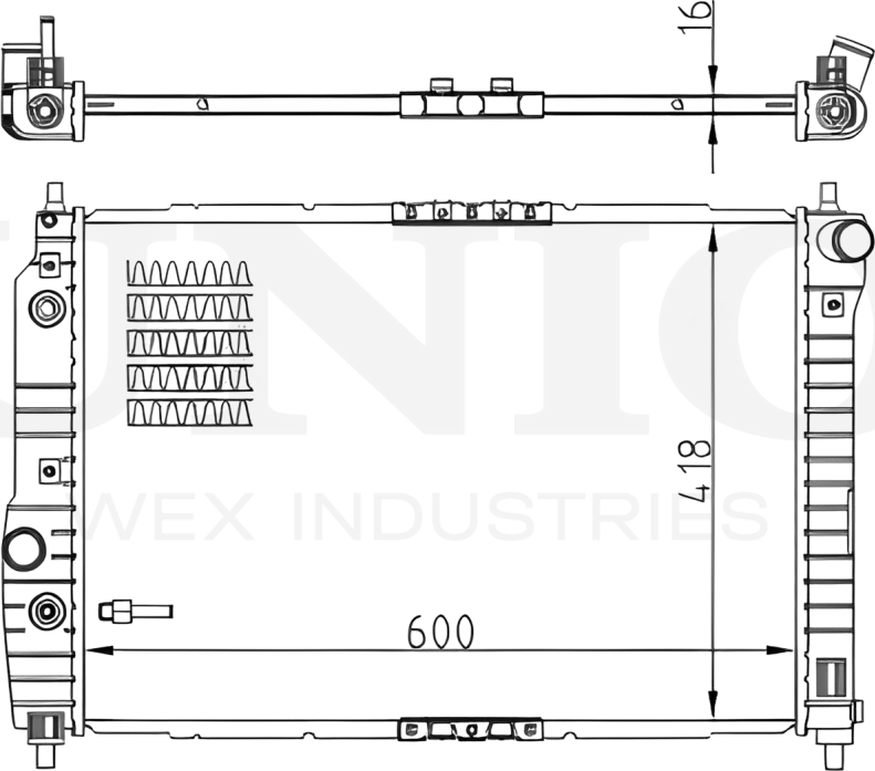 Радиатор двигателя (Unio). Артикул RAD-10125